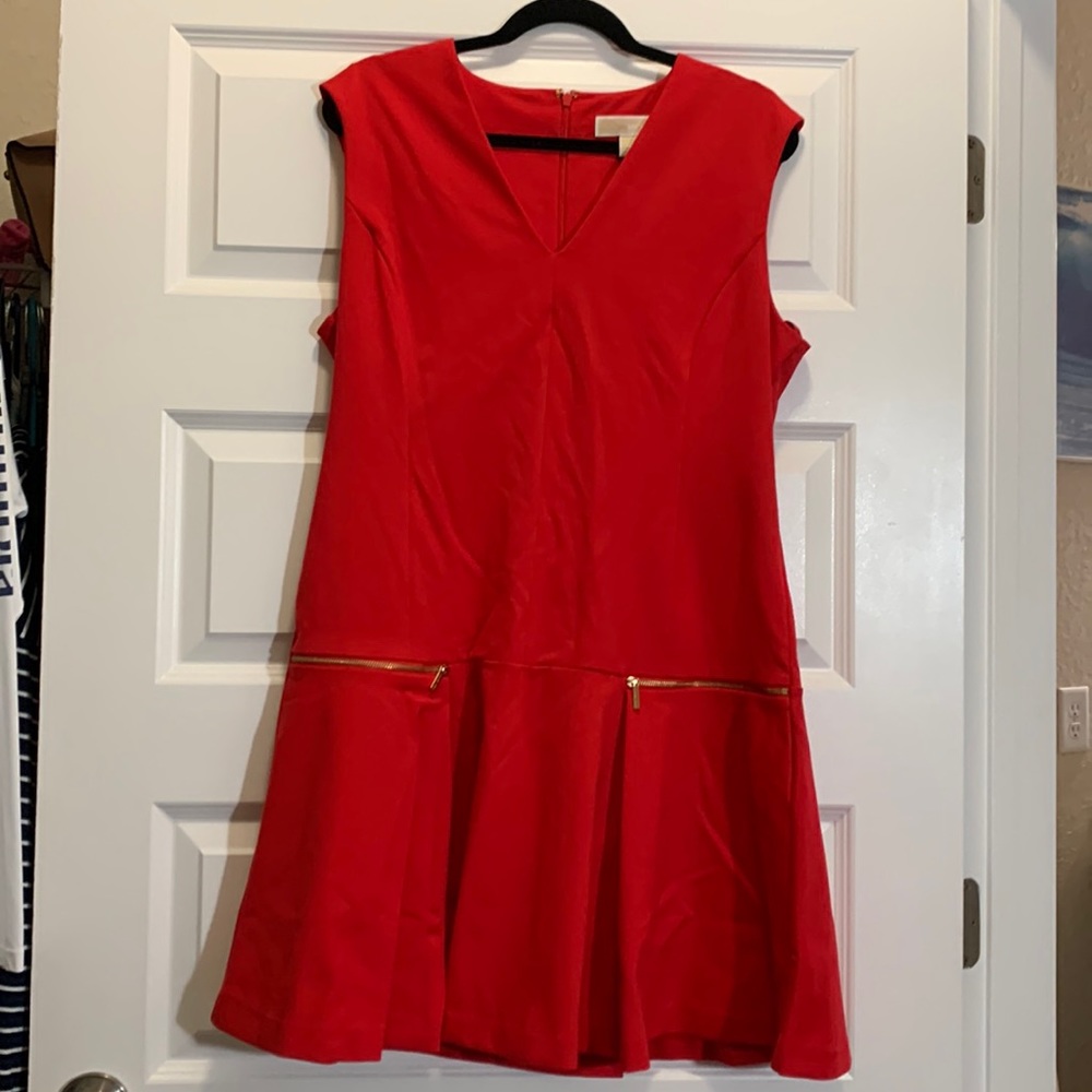 Super NWT stylish red Michael Kors Dress size 16 womens! Free Shipping!